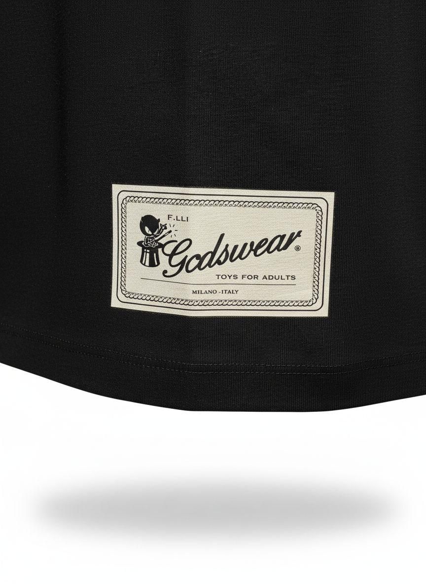 טי שרט ציור שטן בגב GCDS