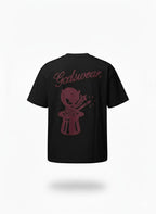 טי שרט ציור שטן בגב GCDS