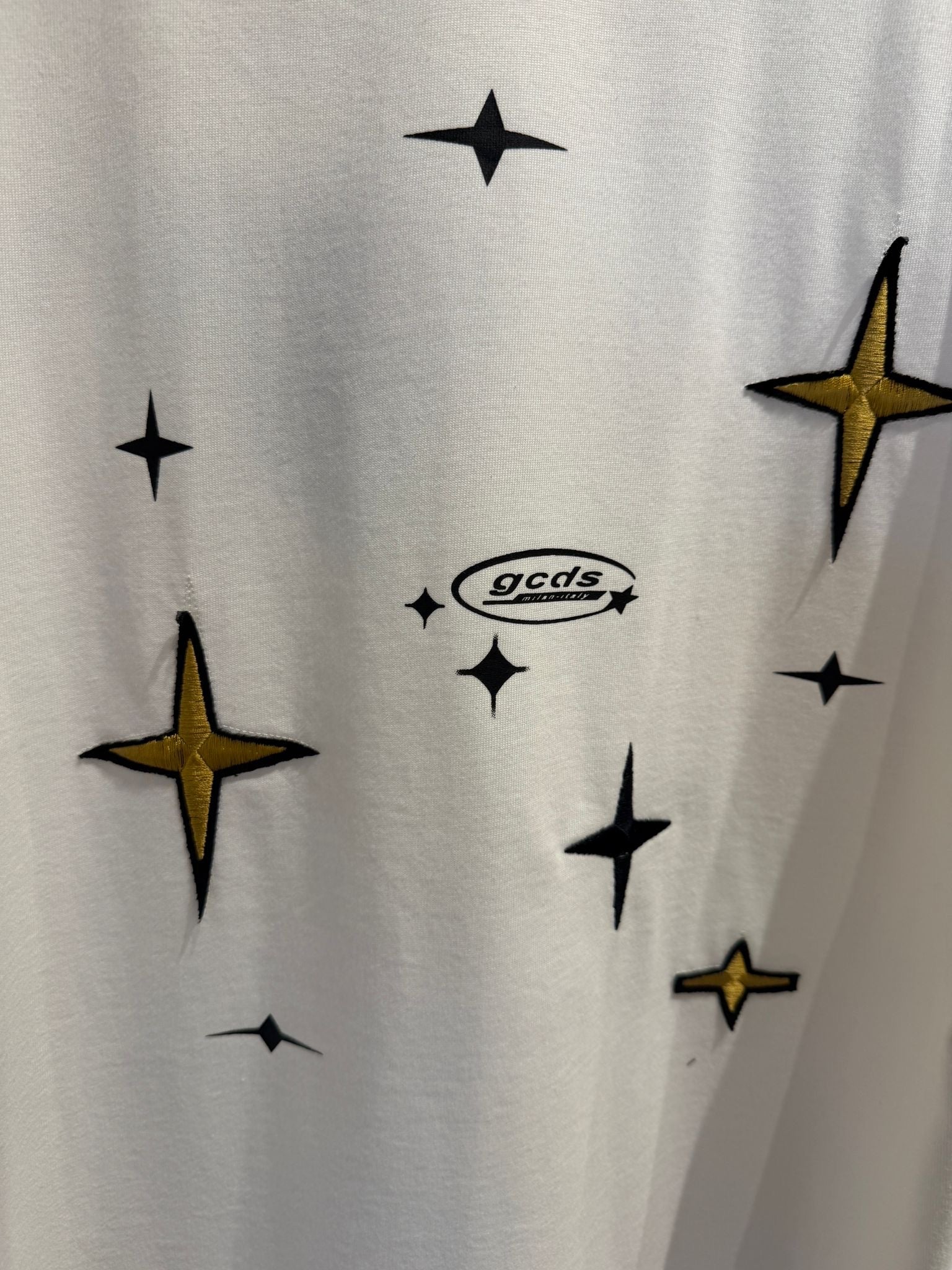 GCDS טי שירט כוכבים גב אוברסייז