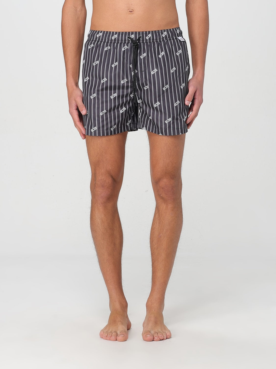 בגד ים פסים לוגו מפוזר GCDS