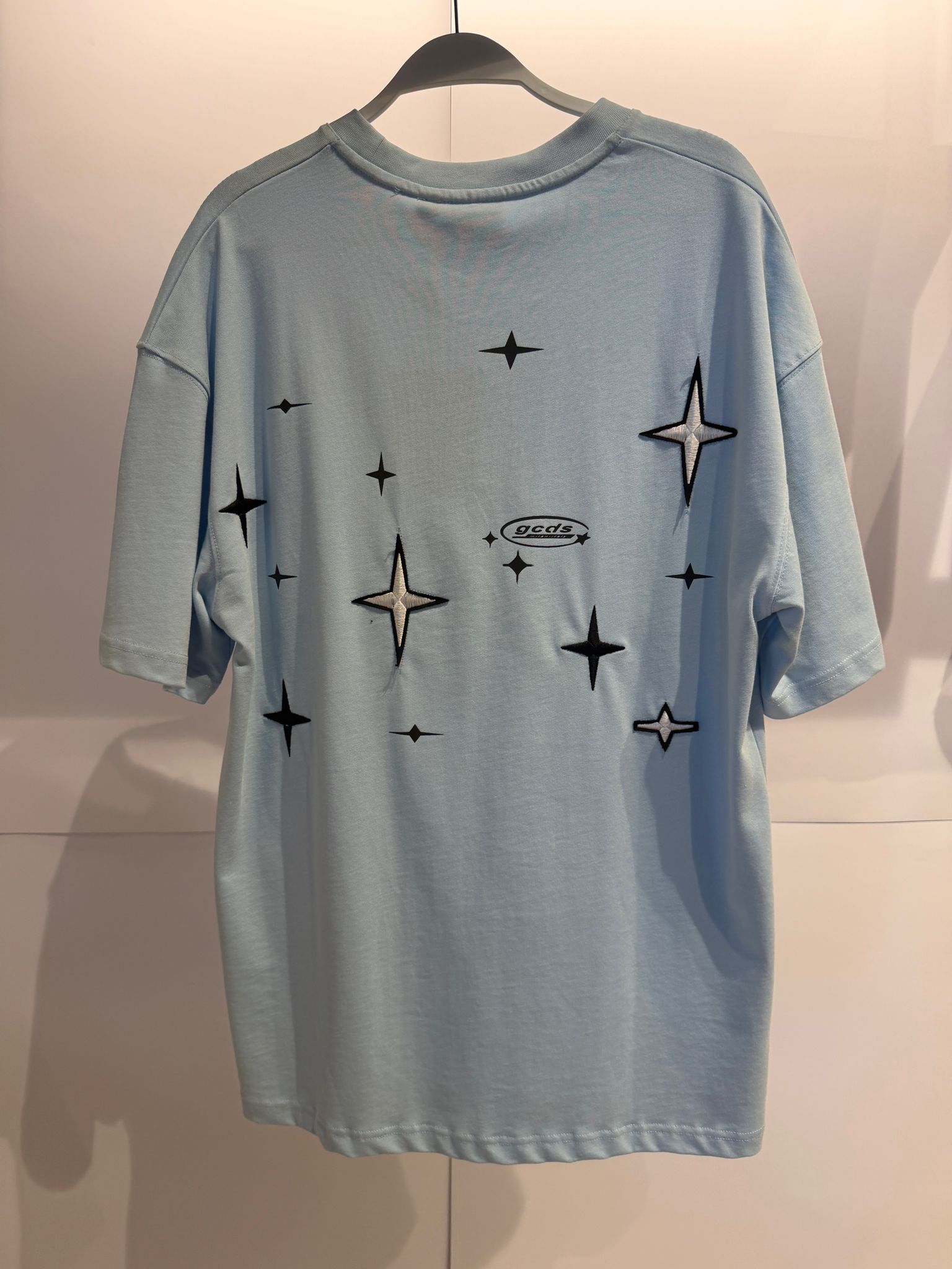 GCDS טי שירט כוכבים גב אוברסייז