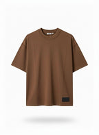 טי שרט חום פאץ׳ שחור GCDS