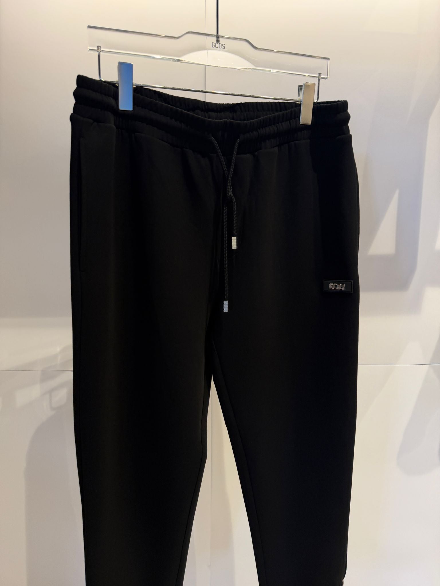 מכנס בד שחור שרוך GCDS