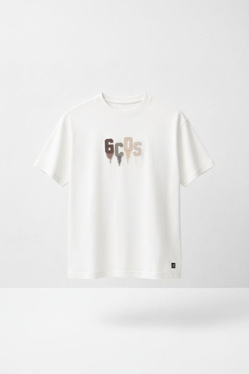 חולצה כתב נוזל GCDS